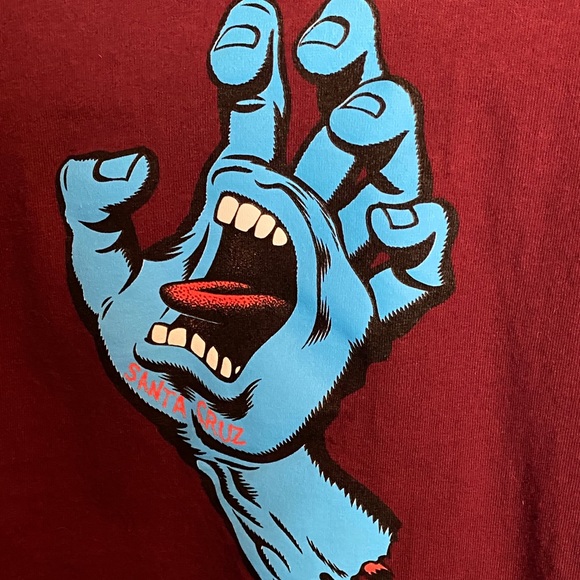 Santa Cruz Skateboards Other - 2/$10 Santa Cruz Cotton Tee Burgundy Boys / Youth